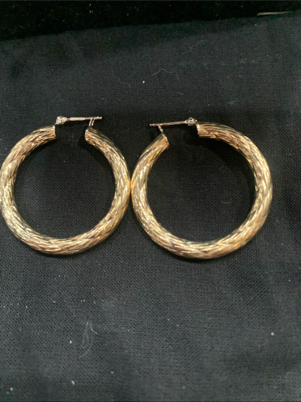 Gold Braided Hoop Earrings - Women Jewelry